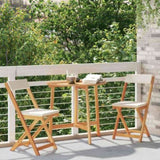 Bistro Set with Cushion 3 pcs Oil Natural Solid Acacia Wood 4105507