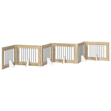 Dog Gate with Stands 6 pcs Sonoma Oak 80 x 60 cm 892140