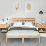 Bed Frame Brown 120 x 200 cm Solid Pine Wood 872374