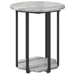 ZNTS Side Table 2 pcs Grey Sonoma Engineered Wood and Metal 869717