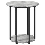 ZNTS Side Table 2 pcs Grey Sonoma Engineered Wood and Metal 869717