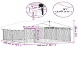 Outdoor Dog Kennel with Roof 300x300x150 cm 171501