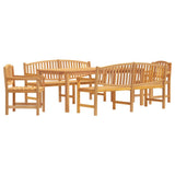 5 Piece Garden Dining Set Solid Wood Teak 3157948