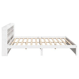 Bed Frame with Headboard without Mattress White 180x200 cm Super King 3306743