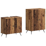 2 Piece Bathroom Cabinet Set BREDA Old Wood Engineered Wood 3417646