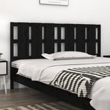 Bed Headboard Black 165.5x4x100 cm Solid Wood Pine 818004