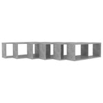 Wall Cube Shelf 6 pcs Concrete Grey 60x15x23 cm Engineered Wood 807147