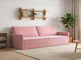 3 Seater Sofa Pink 190 x 81 x 82 cm Velvet 42041124