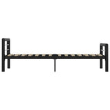 Bed Frame without Mattress Black and White Metal 90x200 cm 284550