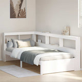Bookcase Bed without Mattress White 100x200 cm Solid Wood Pine 3324357