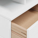 Bedside Cabinet HILL White 40 x 31 x 27 cm Solid Pine Wood 42025044