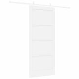 Sliding Door White 86 x 198.5 cm Solid pine wood and steel 3333595