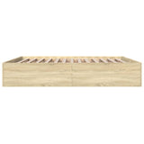 Bed Frame without Mattress Sonoma Oak 200x200 cm 3280988
