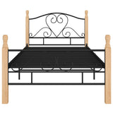Bed Frame without Mattress Black Metal 100x200 cm 324940