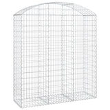 Arched Gabion Basket 150x50x160/180 cm Galvanised Iron 153458