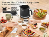 Sleek Textured Kettle and Four-Slice Toaster Set - Black T3398P422926