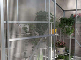 6 x 2.5ft Polycarbonate Greenhouse Walk-In Green House with Rain Gutter, Sliding Door, Window, T3398P328380