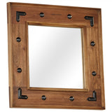 Mirror Solid Acacia Wood 50x50 cm 246307