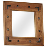 Mirror Solid Acacia Wood 50x50 cm 246307