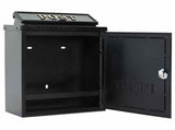 Wall Mounted Mailbox Black 29 x 13 x 41 cm Cast Aluminum 42023497