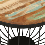 Coffee Table 50x35 cm Solid Wood Reclaimed and Steel 352025