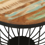 Coffee Table 50x35 cm Solid Wood Reclaimed and Steel 352025