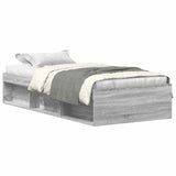Bed Frame without Mattress Grey Sonoma 100x200 cm 3203836