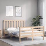 Bed Frame without Mattress Small Double Solid Wood Pine 3193761