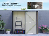 5.3 x 3.1ft Corrugated Steel Garden Shed - Light Grey T3398P315872