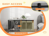 PawHut 46.46'' Dog Crate Furniture with Removable Cushion & Security Latch for Extra Large Dogs T3398P549105