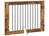 Dog Gate with Stands 4 pcs Smoked Oak 100 x 100 cm 892033