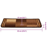 Stair Mat Set of 10 Brown 100% Polyamide Standard Stair Mat 149845