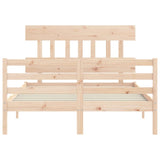 Bed Frame without Mattress 140x200 cm Solid Wood 3195156