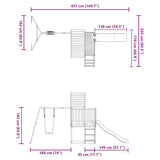 Outdoor Playset Solid Wood Pine 3155936