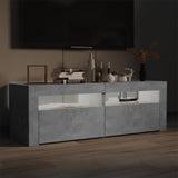 ZNTS TV Cabinet with LED Lights Concrete Grey 120x35x40 cm 804359