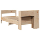 Bookcase Bed without Mattress 75x190 cm Small Single Solid Wood Pine 3322972