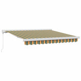Retractable Awning Multicolour 350 x 250 cm Fabric and Metal 3330459