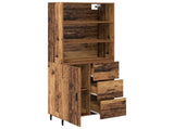Highboard with Drawer 2 pcs Old Wood Engineered Wood 3415816