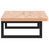 Basin Shelf Wall Mounted Steel and Solid Wood Beech 3302353