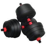 2-in-1 Dumbbell Set Black and Red 121 x 19.5 x 19.5 cm 3403860