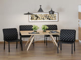 Modern Dining Chairs Upholstered Faux Leather Accent Chairs with Metal Legs for Kitchen, Set of 4, T3398P328169