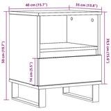 Bedside Cabinet High Gloss White 40x35x50 cm Engineered Wood 830640