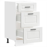 Kitchen Base Cabinet Porto White Engineered Wood 854220