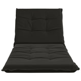 Sunlounger Cushion GEMERT 100% Polyester Black 190 x 70 x 9 cm 947413