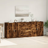 Sideboards 3 pcs Smoked Oak Engineered Wood 3276613