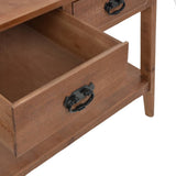 Console Table Solid Fir Wood 126x40x77.5 cm Brown 246122