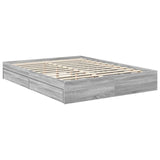 Storage Bed Grey Sonoma 150 x 200 cm Engineered Wood 3411892
