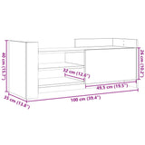 TV Cabinet Grey Sonoma 100x35x40 cm Engineered Wood 848379