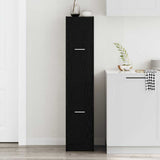 Apothecary Cabinet Black Oak 30x41x144.5 cm Engineered Wood 862054
