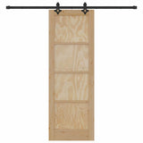 Sliding Door ORKDAL Brown 73.5 x 211 cm Solid Pine Wood 3333636